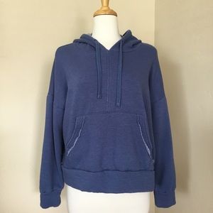 FP Movement Free People “Work it Out Hoodie” Indigo Blue Size S